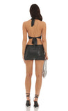 Shimmer Halter Two Piece Set in Black