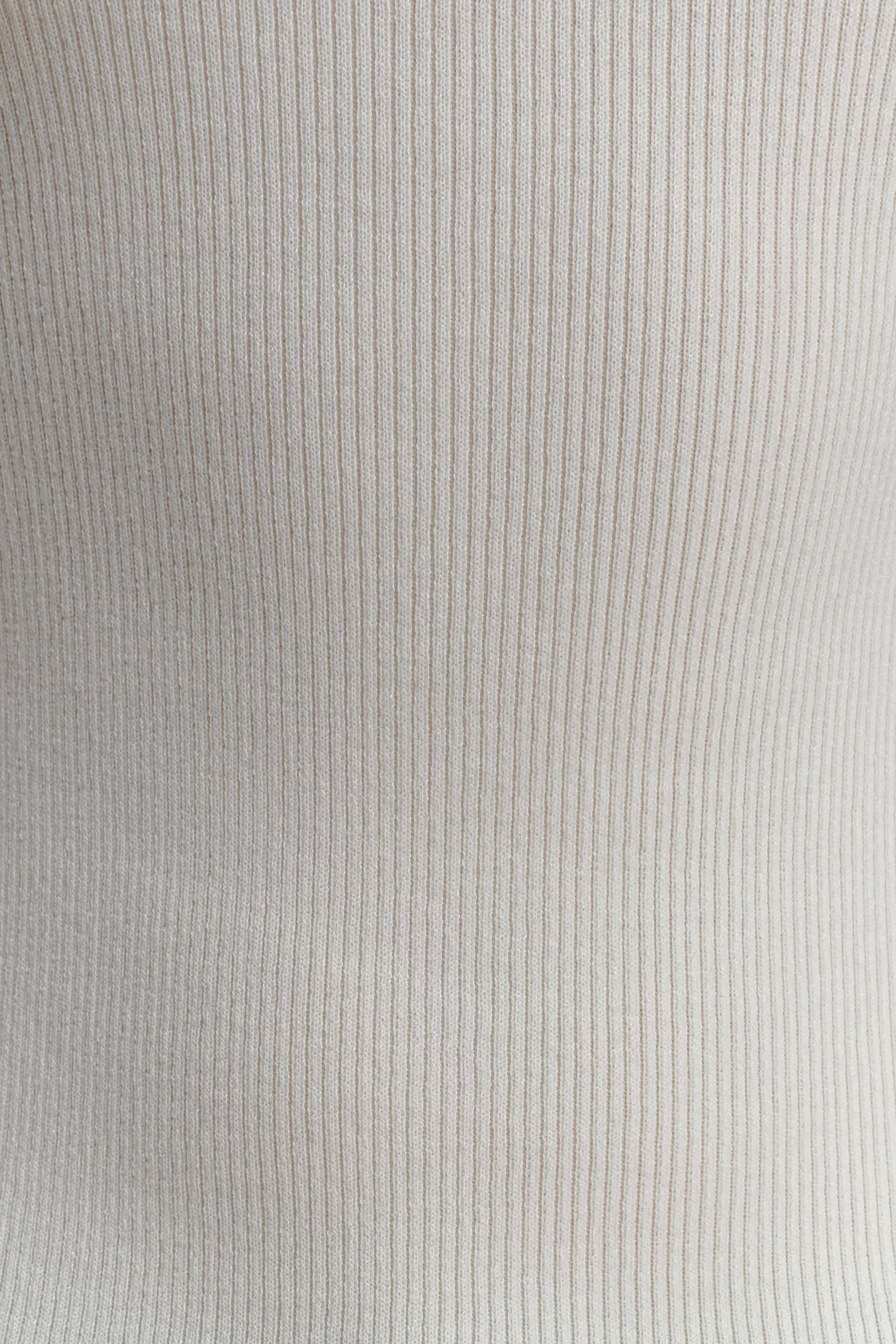 Diya Ribbed Sleeveless Top With Wire Hem Ivory