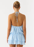 Parade Halter Mini Dress Baby Blue