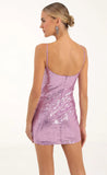 Sequin Corset Party Dress in Purple