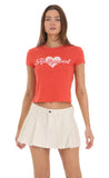 Hollywood Graphic T Shirt in Red