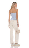 Straight Leg Mid Rise Jeans in Cream