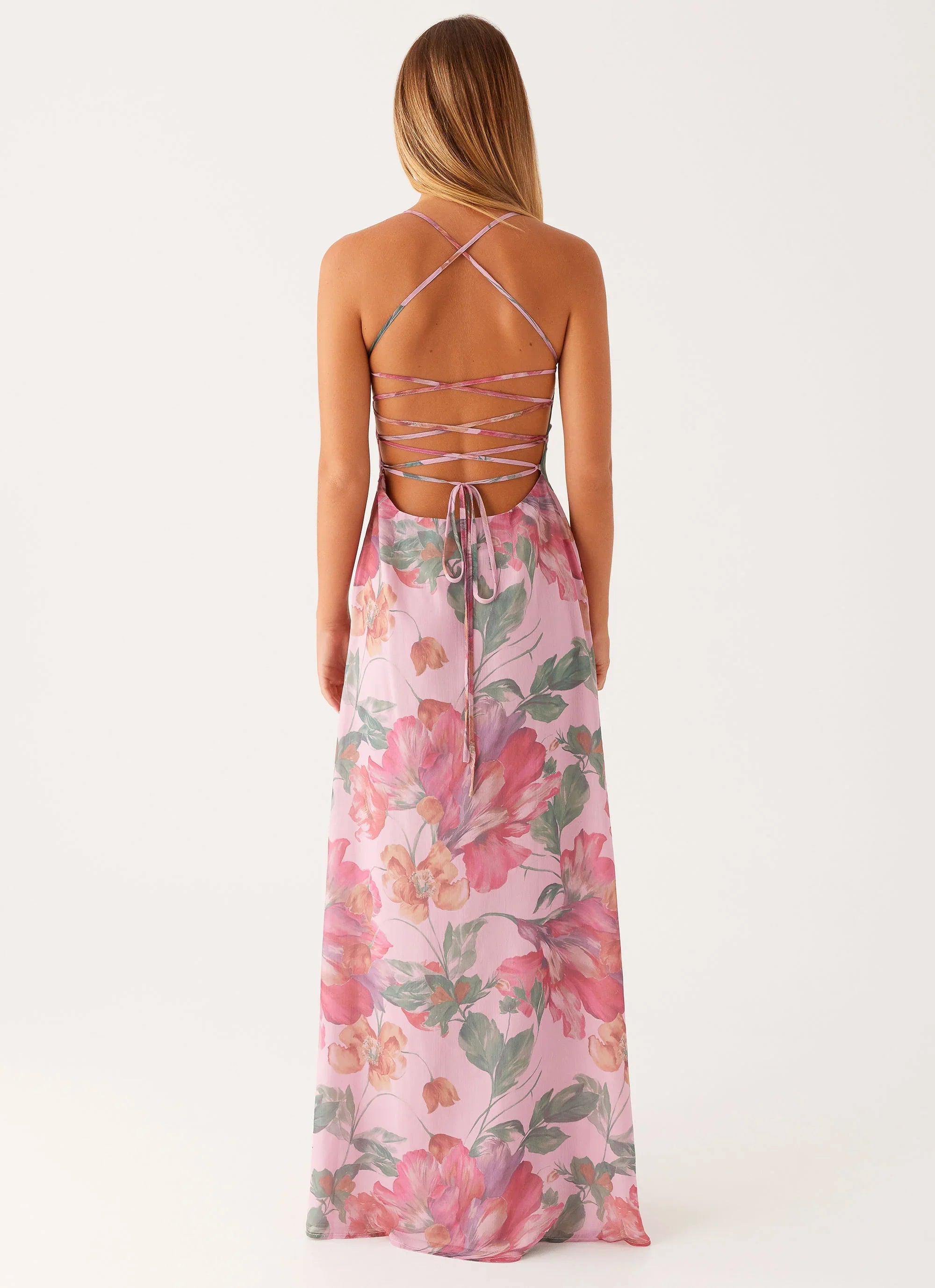 Peggy Maxi Dress Pink Floral