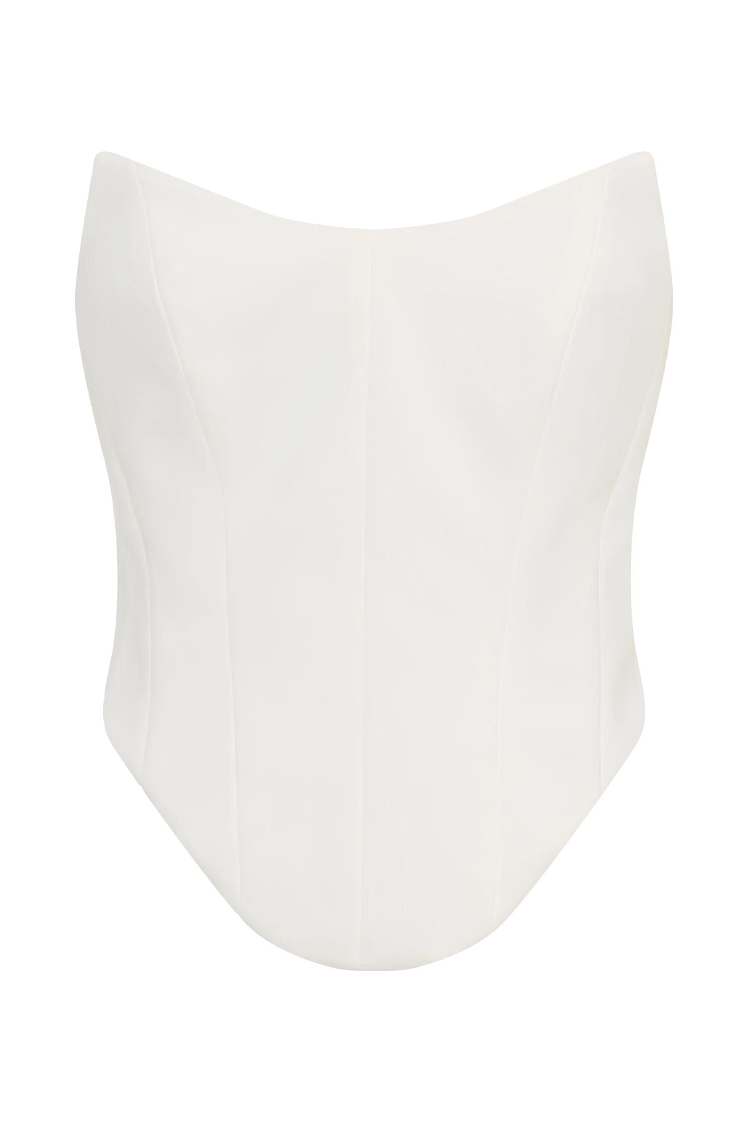 Karina Strapless Scuba Corset White