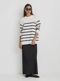 Cream And Navy Stripe Jumper