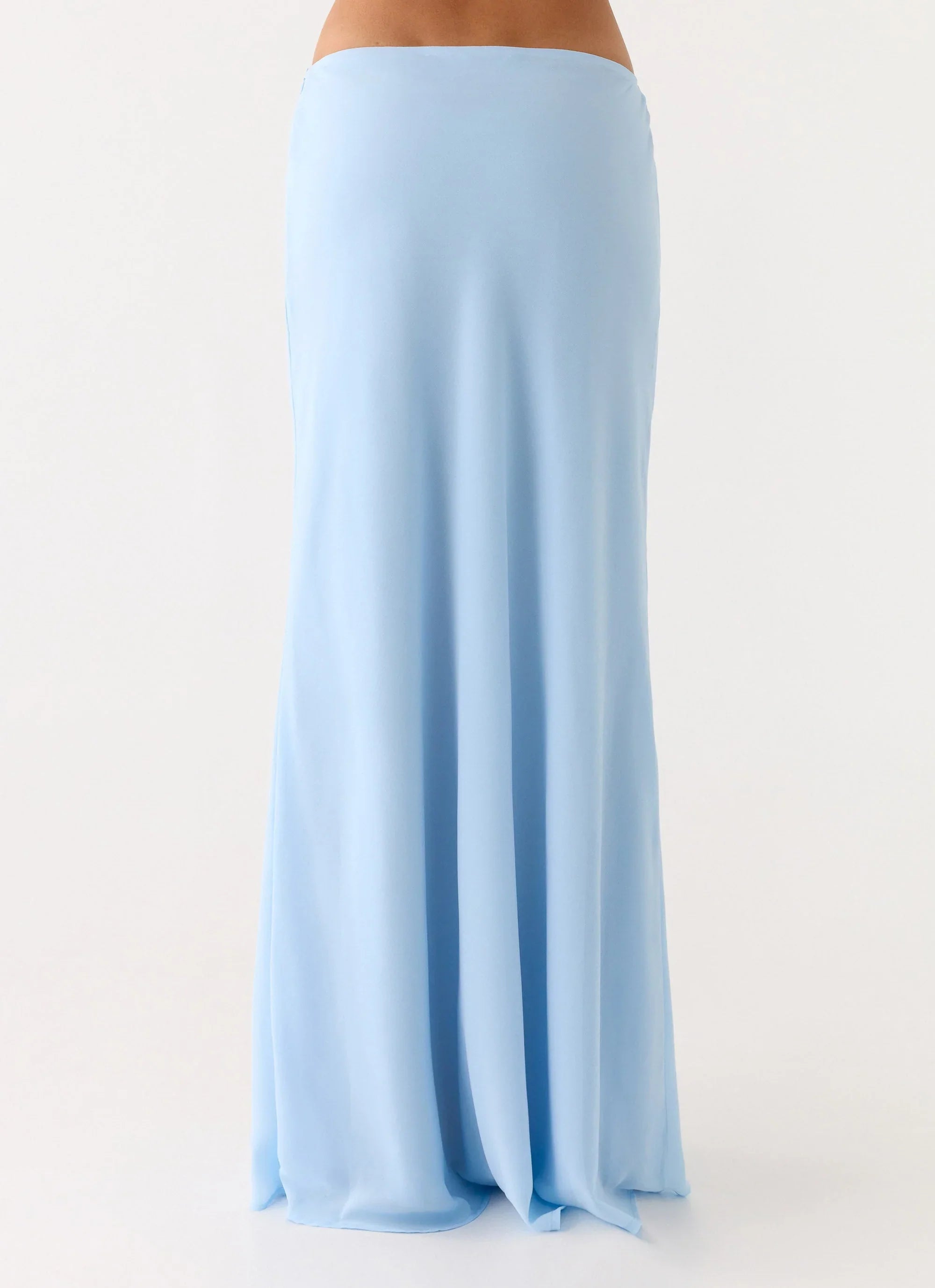 Star Girl Chiffon Maxi Skirt Blue