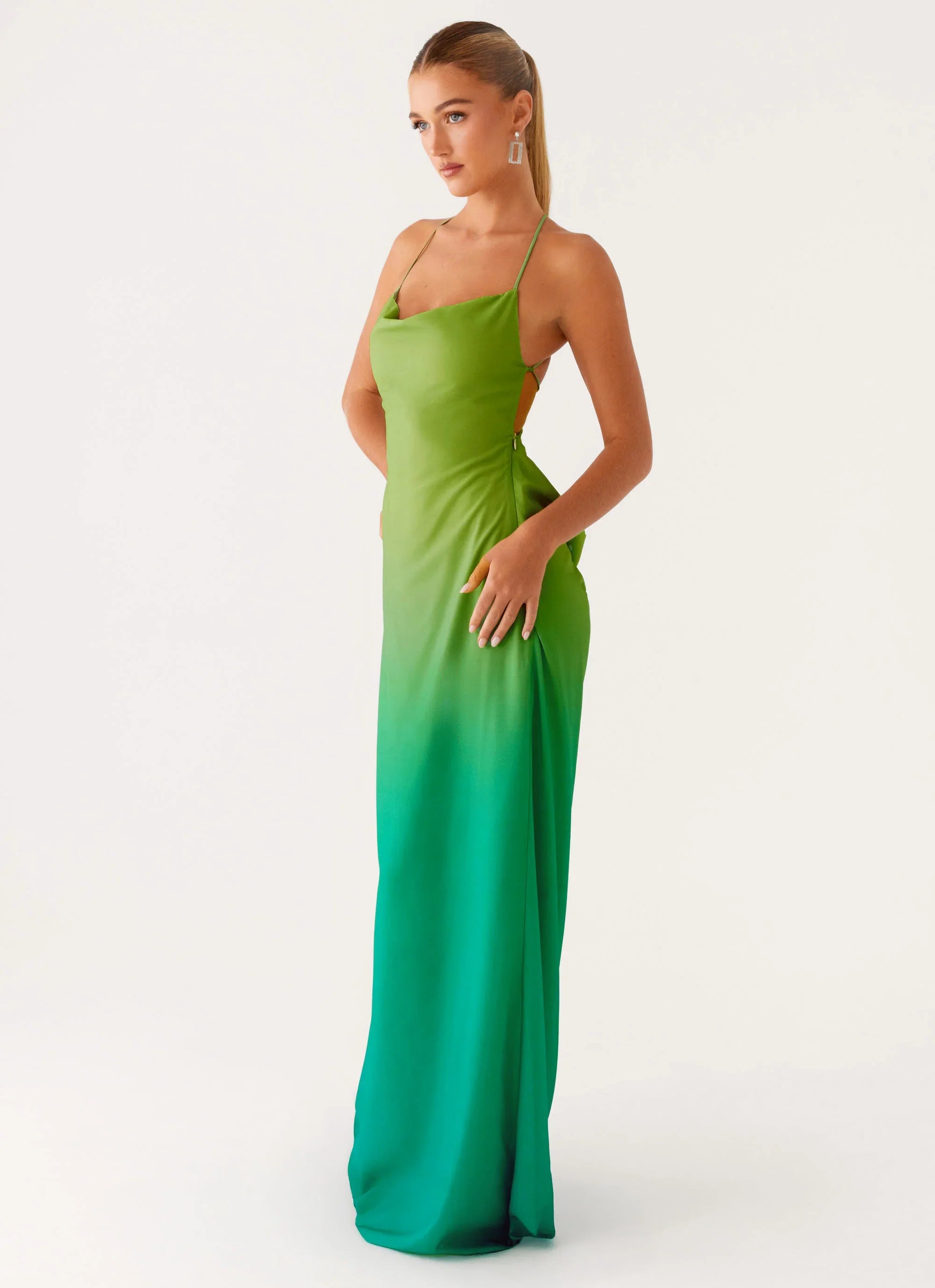 Opposites Attract Maxi Dress Green Ombre