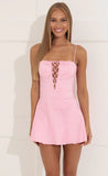 Taffeta Corset Dress in Pink