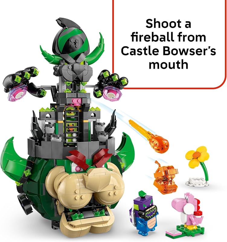 LEGO Super Mario Prince Florian Castle Bowser Building Toy Pretend Play Set for Boys Girls Ages 9 Building Blocks for Kids W Digital Action 4 Toy Figures Gift Idea for Birthdays 72042
