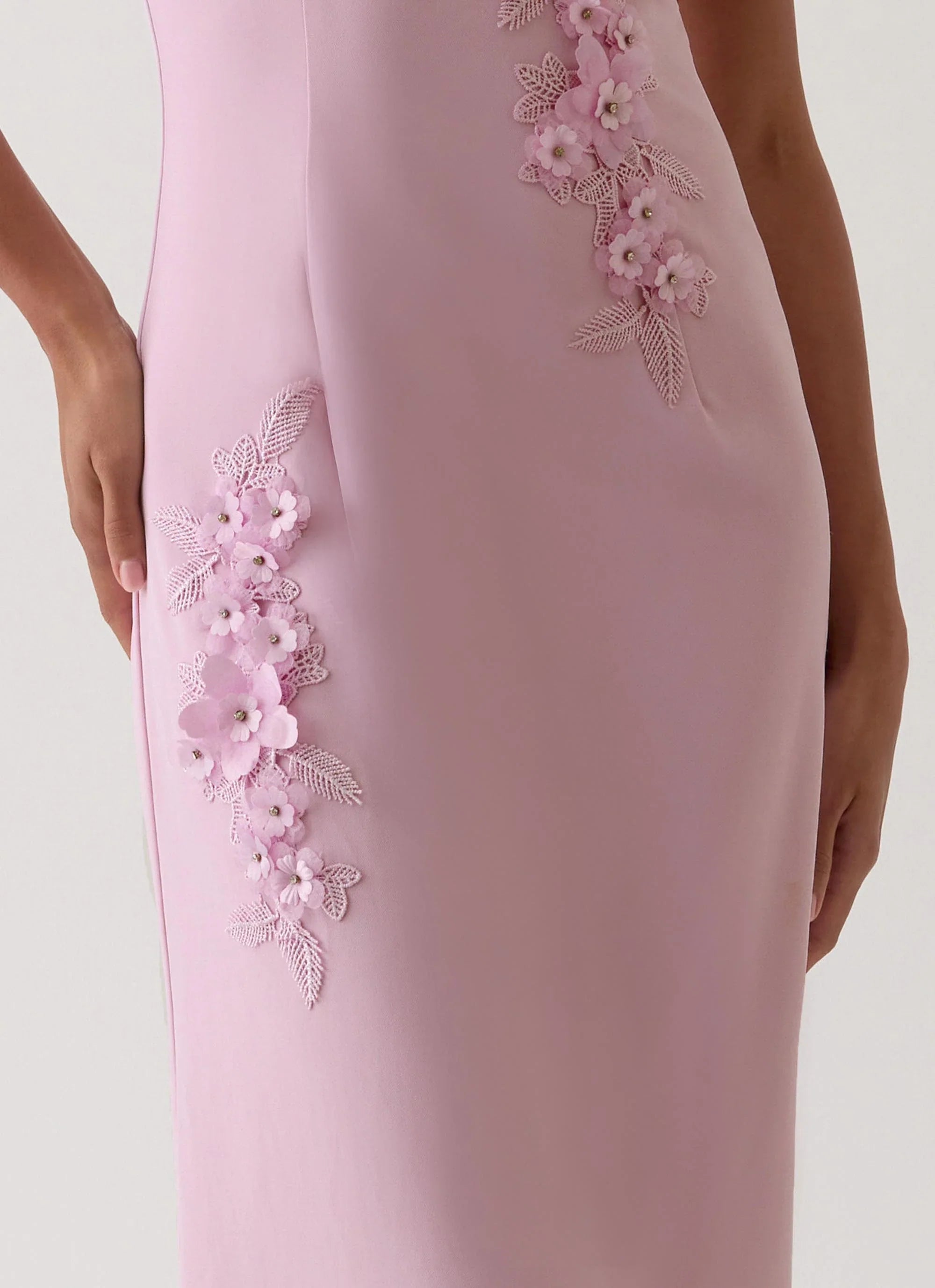 Monelise Strapless Maxi Dress Pink