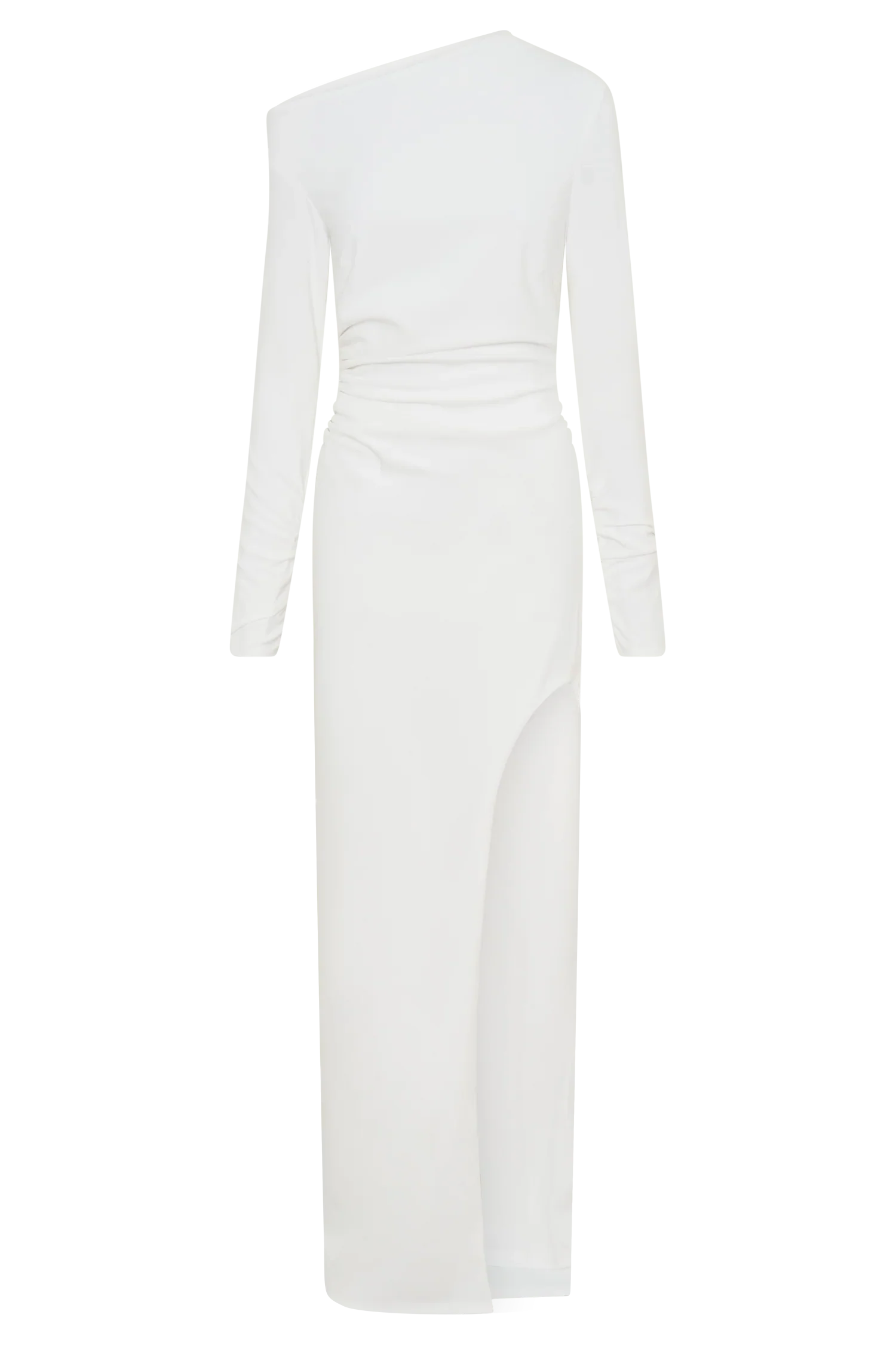 Thalyn Crepe Maxi Dress With Split White