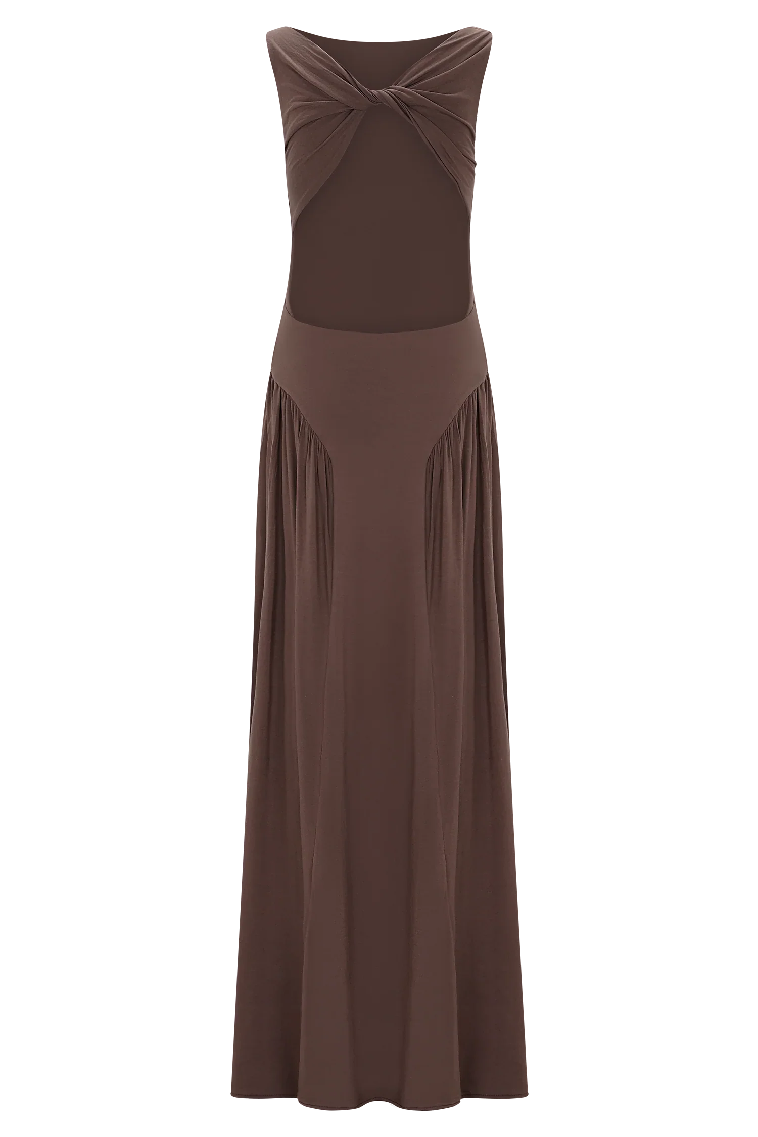 Marnie Modal Sleeveless Maxi Dress Chocolate