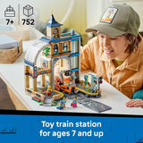 LEGO City Central Train Station Building Toy Multi Level Pretend Play Set for Boys Girls Ages 7 Building Blocks for Kids Gift Idea for Birthdays 60469