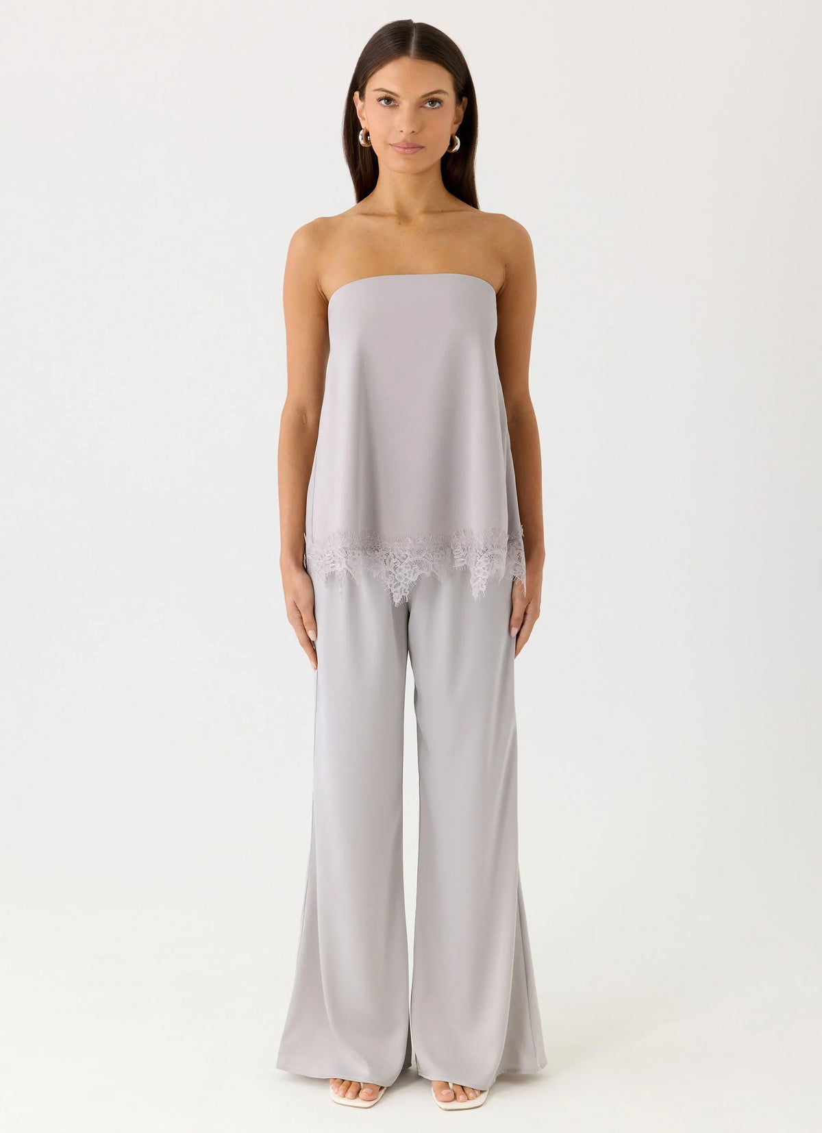 Sorena Low Rise Flared Pants Misty Blue