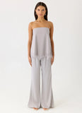 Sorena Low Rise Flared Pants Misty Blue