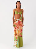 Tropic Rush Cut Out Maxi Dress Jungle Floral