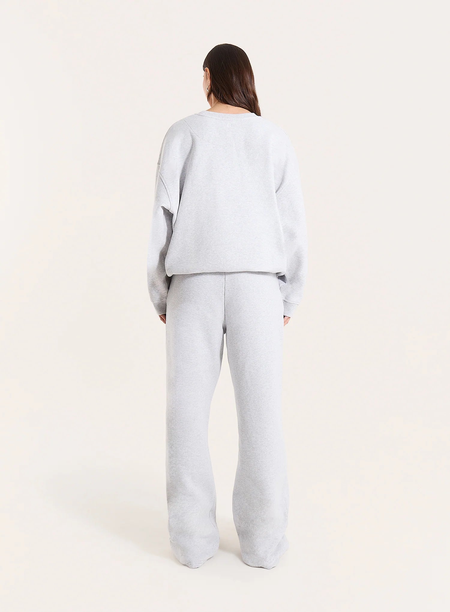 Light Grey 4th Wide Leg Branded Joggers
