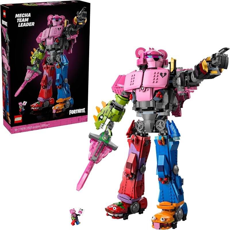 LEGO Fortnite Mecha Team Leader Collectible Building Set for Adults Gaming Room Décor DIY Kit for Fortnite Fans Includes Mecha Team Leader Minifigure Great Video Game Gift 77078