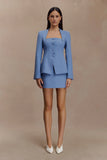 Gina Suiting Mini Skirt Ocean Blue