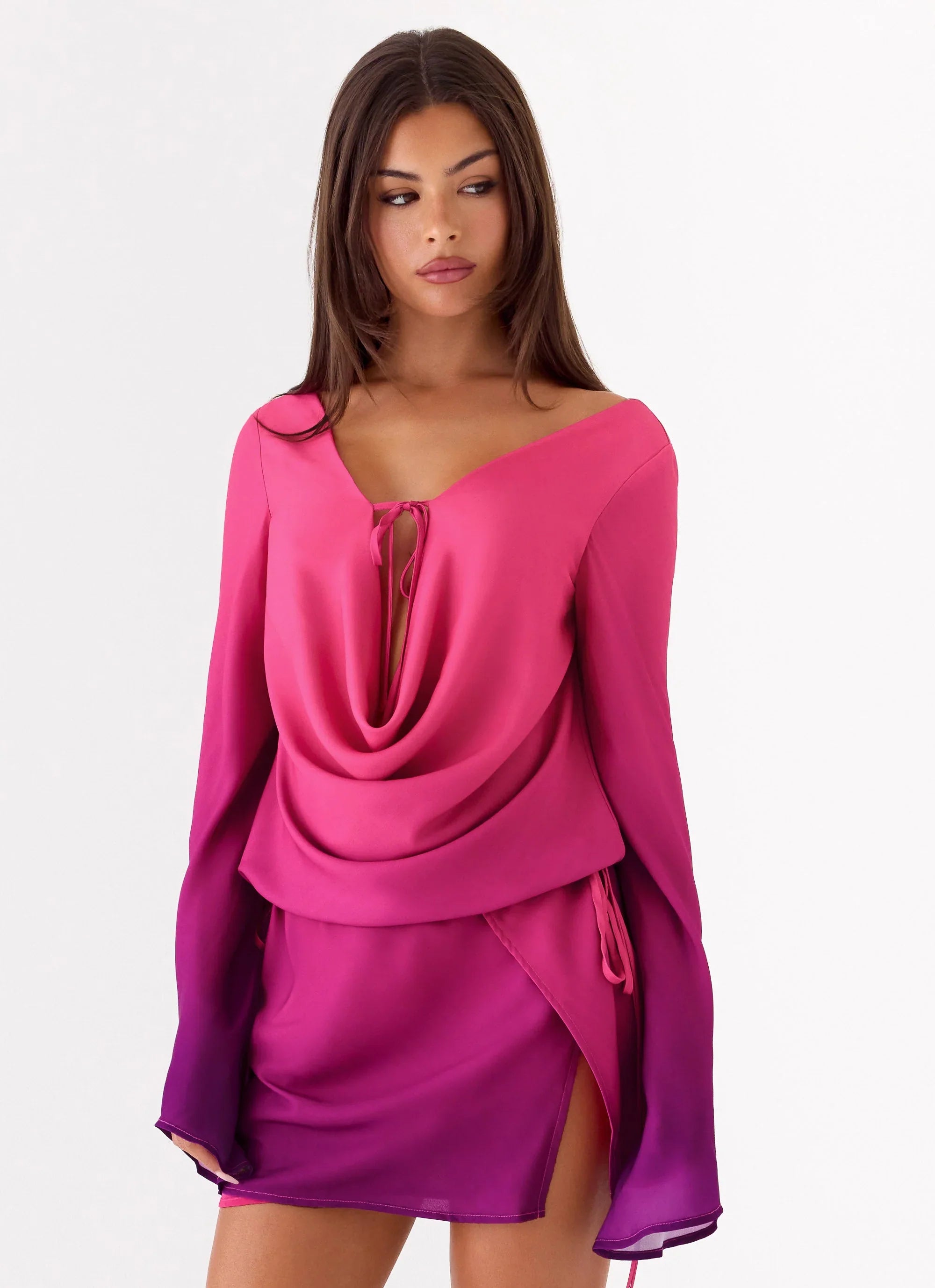 Rafaella Mini Dress Fuchsia Violet Ombre
