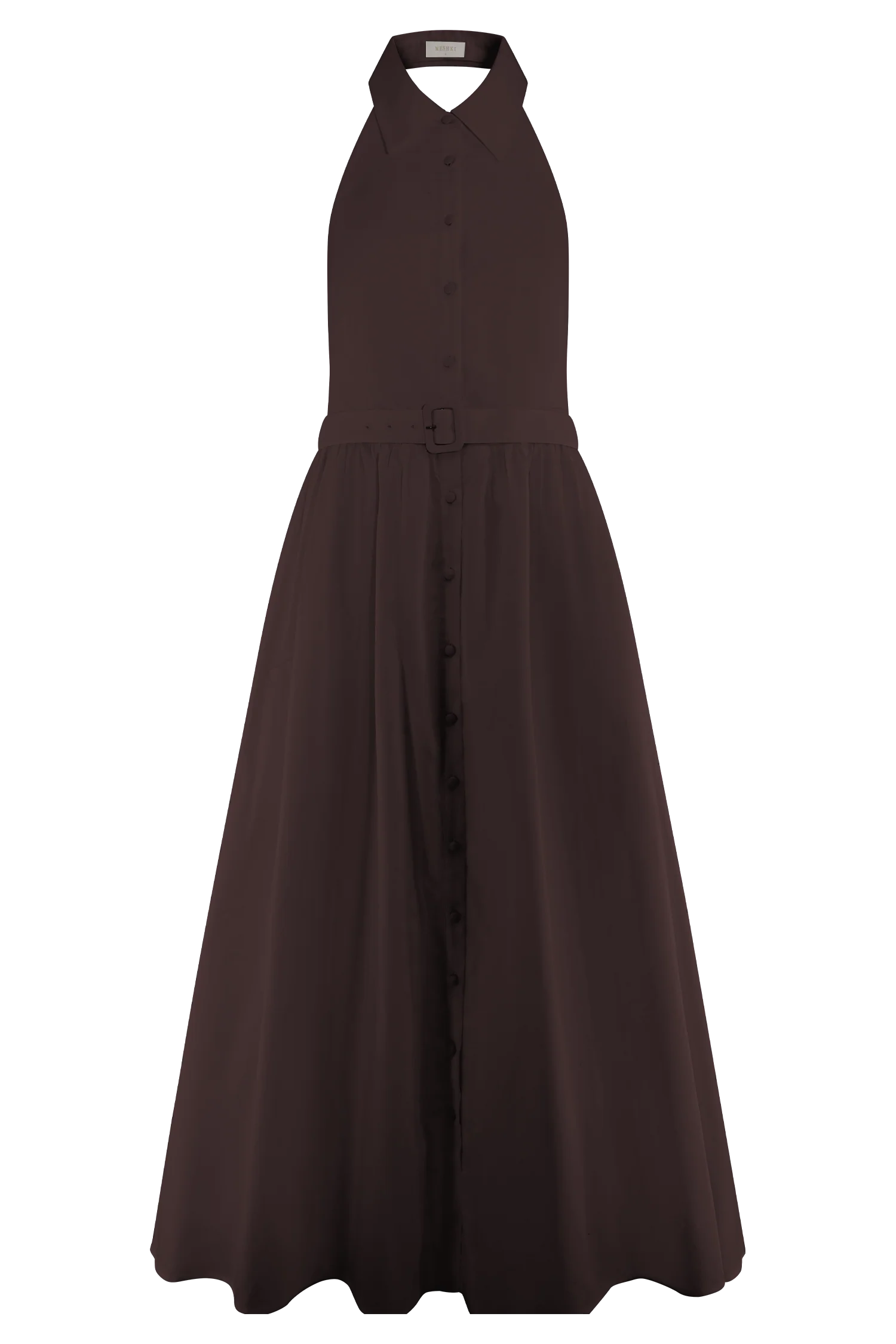 Cindy Collared Midi Dress Chocolate