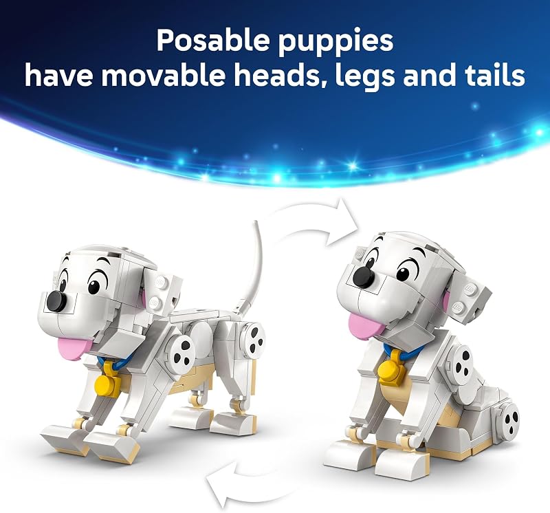 LEGO Disney Lucky Penny 101 Dalmatians Puppies 43271 Birthday Gifts for Girls Boys Ages 6 Building Toy 268 pieces Disney Toy for Display Kids Bedroom or Desk