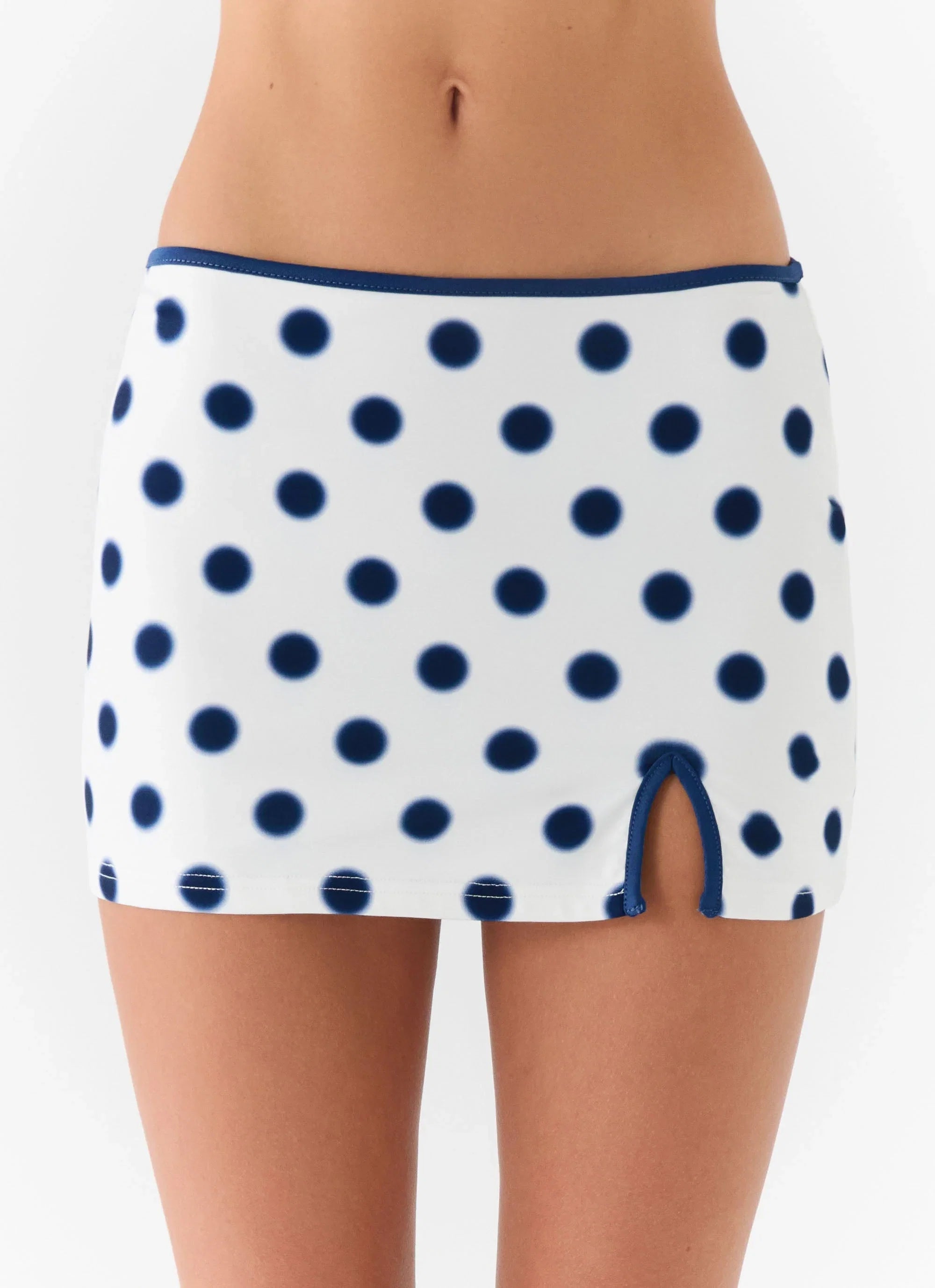 Elliot Mini Skirt Porcelain Blue Polka Dot