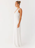 Desi Halterneck Maxi Dress White