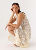 Janayia Midi Dress Ivory