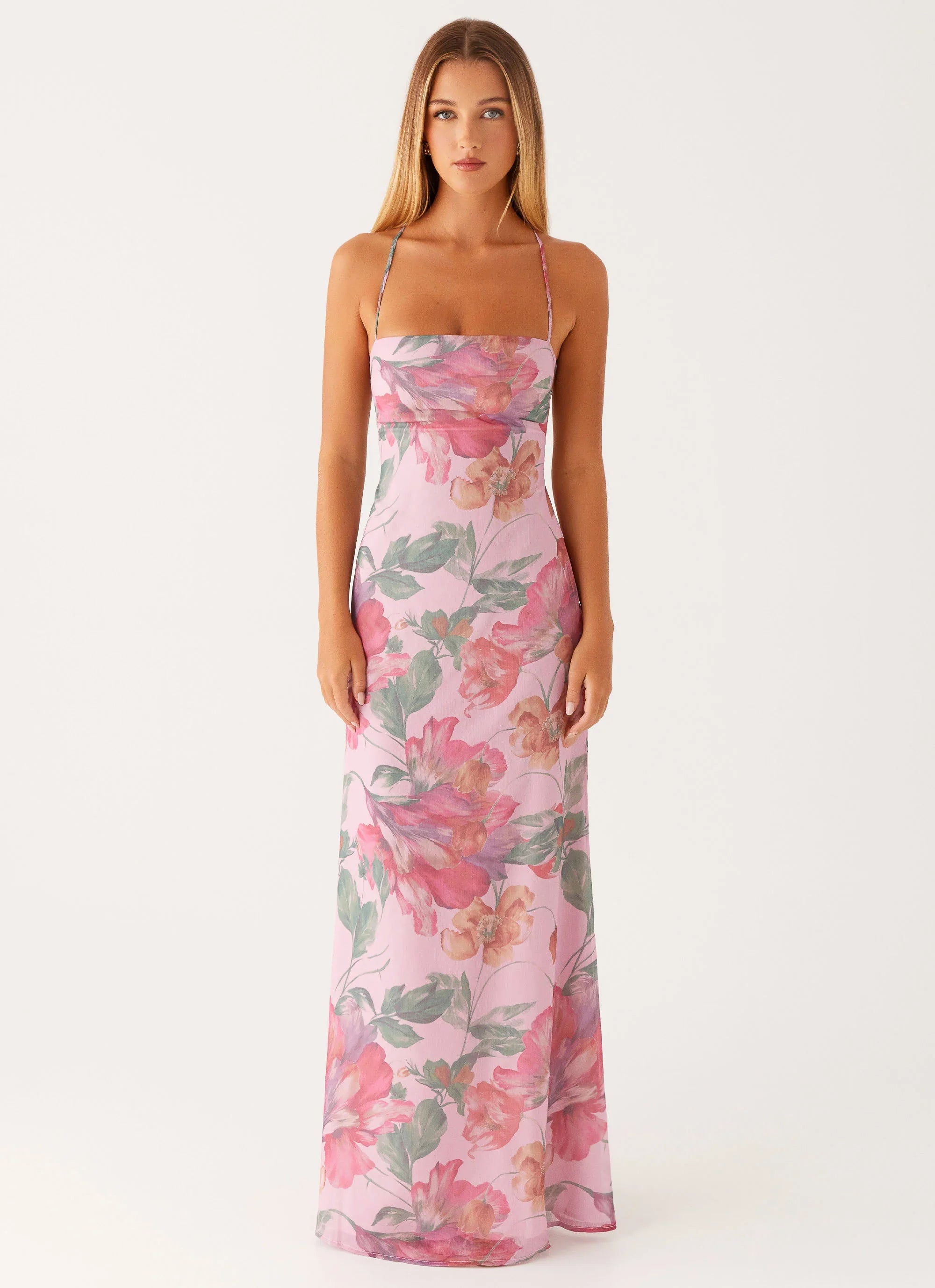 Peggy Maxi Dress Pink Floral