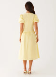Reyna Midi Dress Yellow