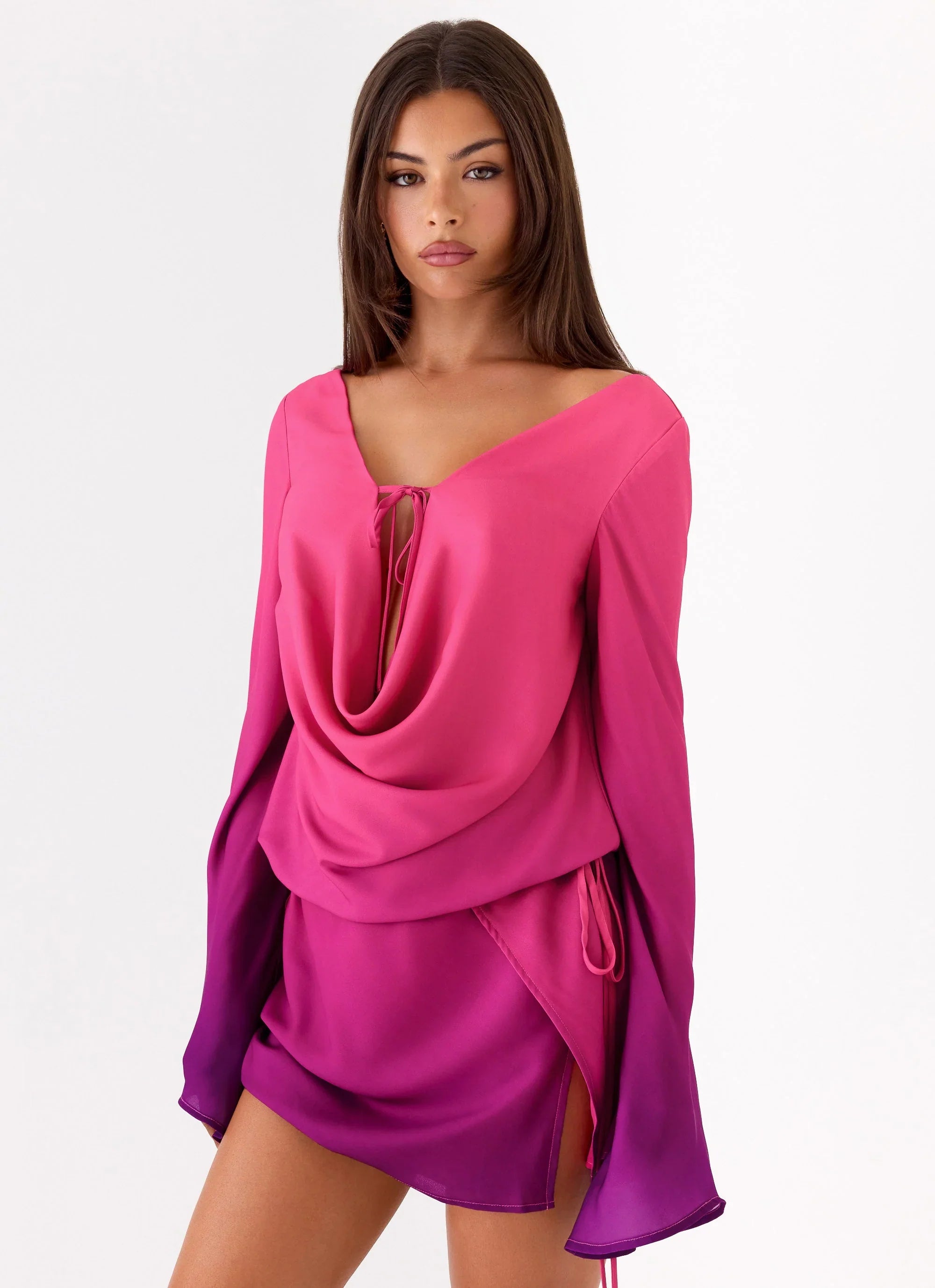 Rafaella Mini Dress Fuchsia Violet Ombre