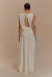 Oria Chiffon Maxi Dress Ivory