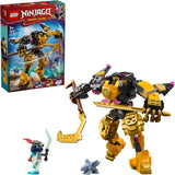 LEGO NINJAGO Arins Spinjitzu Battle Mech Building Toy Ninja Building Set for Kids Ages 7 with Arin Baby Ryu Villain Minifigures Gift Idea for Boys Girls Dragons Rising Fans 71839
