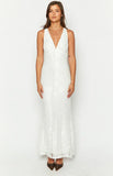Farida White Lace Maxi Dress