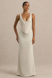 Morgan Champagne Satin Corset Maxi Dress