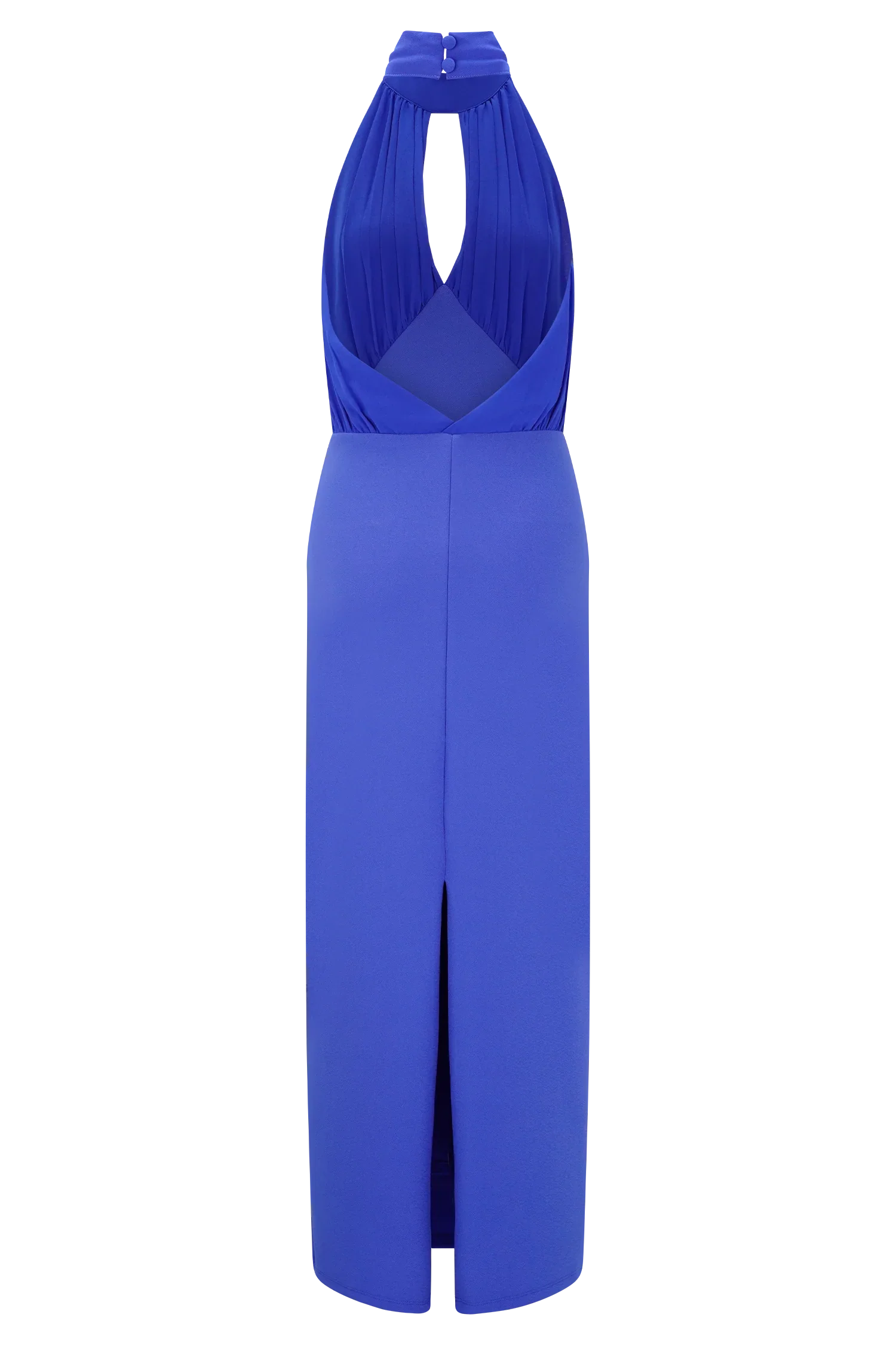 Mierah Halter Midi Dress Cobalt Blue