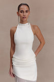 Portia Scuba Sleeveless Top White