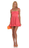 Crepe Corset Dress in Pink