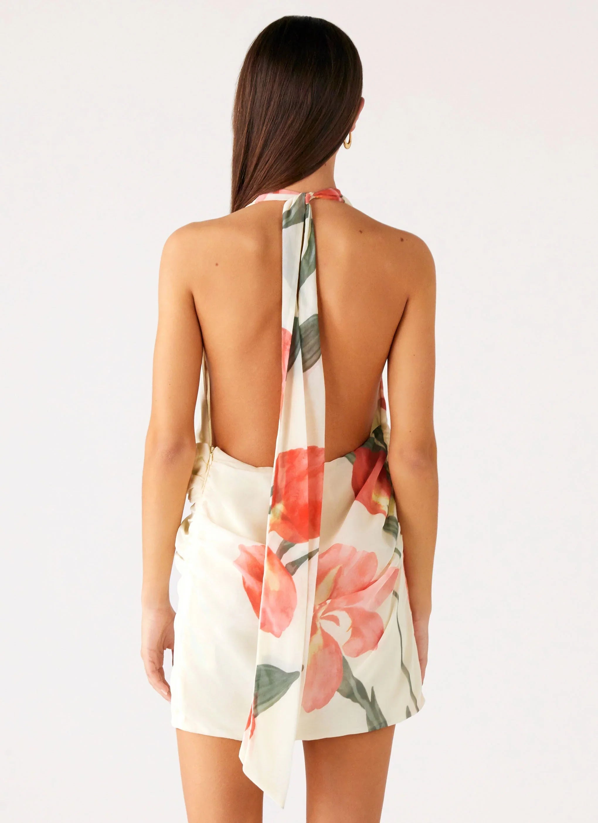 Eleanora Plunge Mini Dress Siena Floral