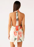 Eleanora Plunge Mini Dress Siena Floral