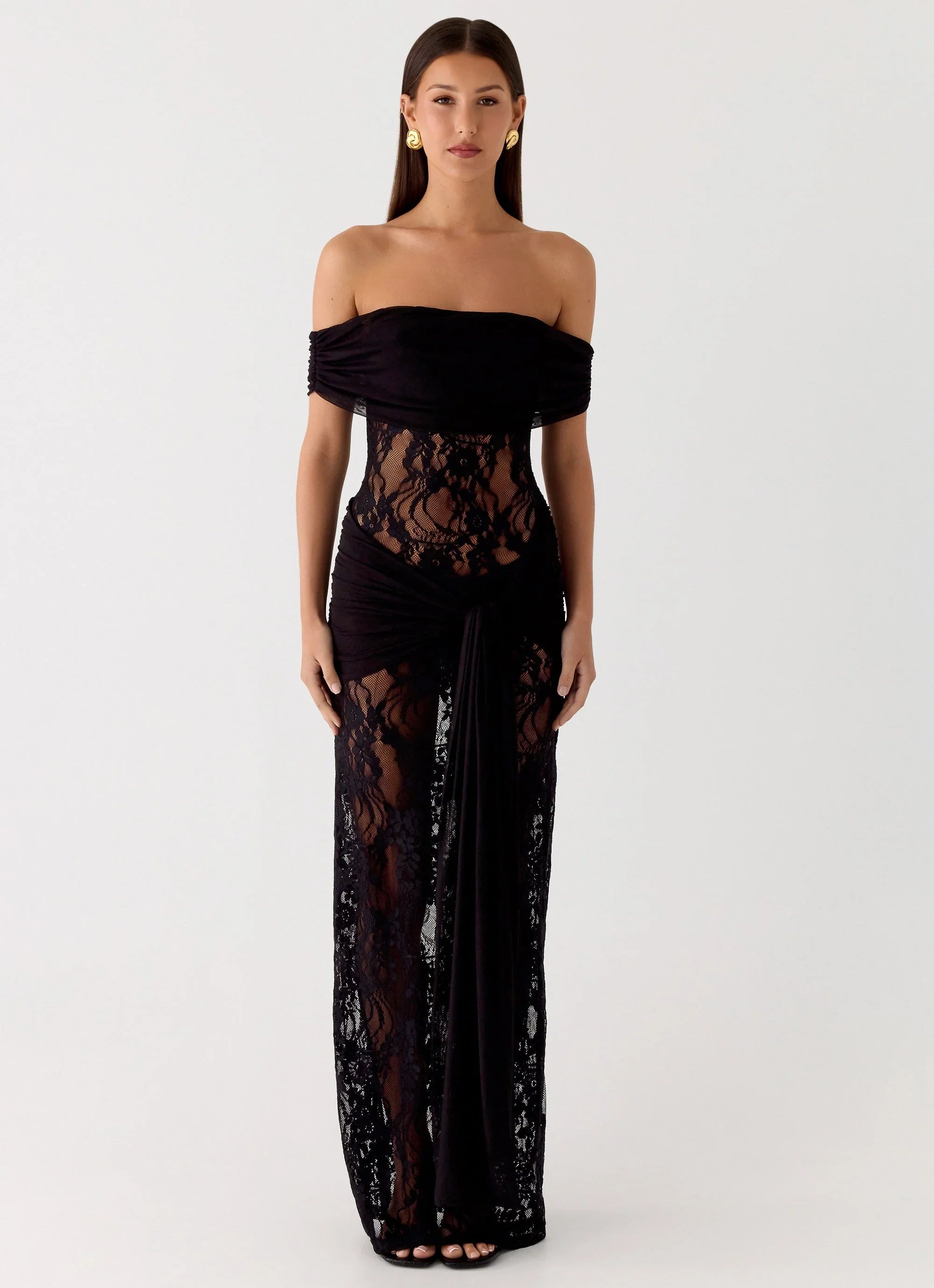 Gracie Twist Maxi Dress Black