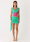 Good Fortune Mini Dress Jungle Bloom