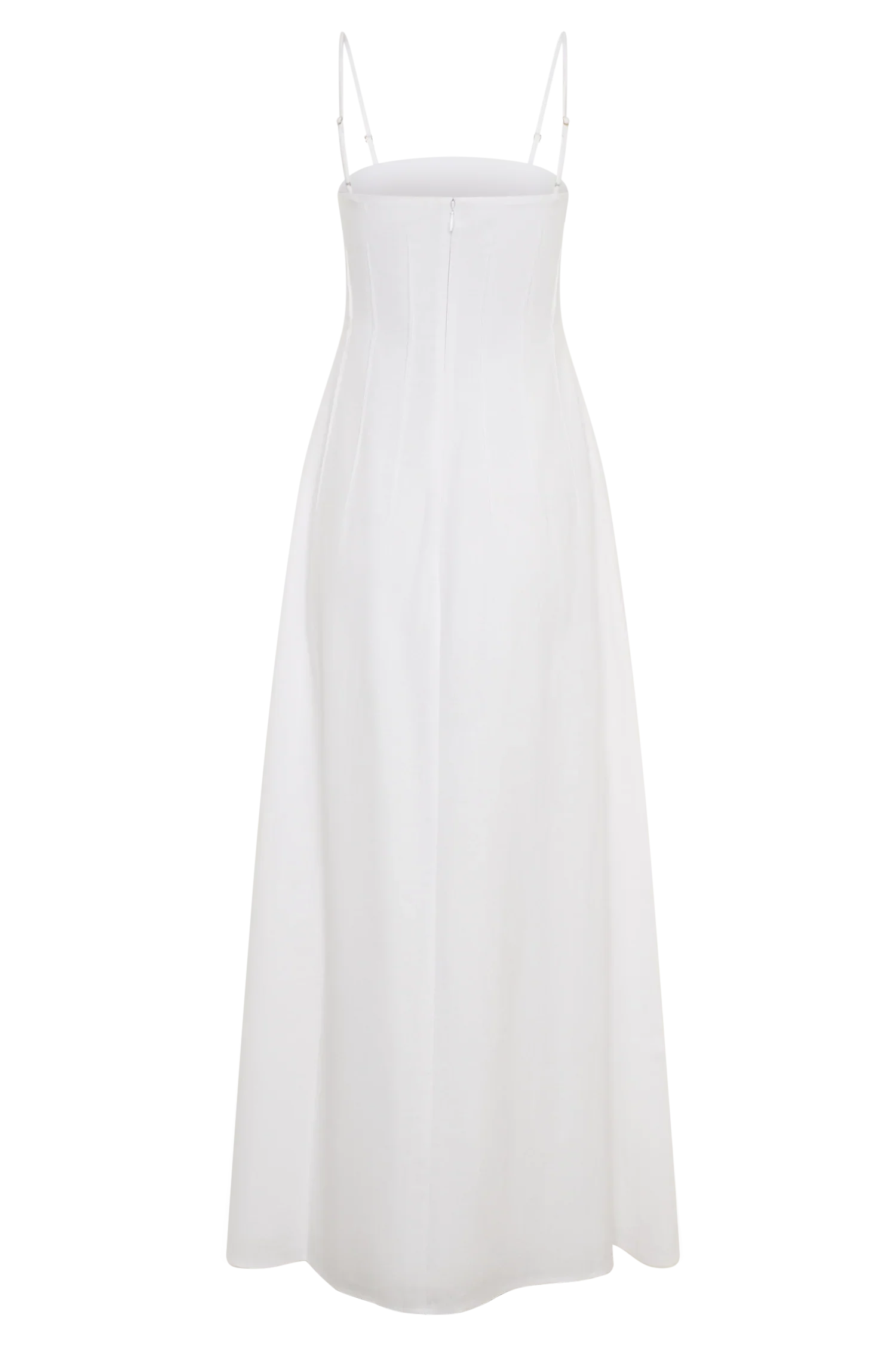 Sofie Pintuck Linen Maxi Dress White
