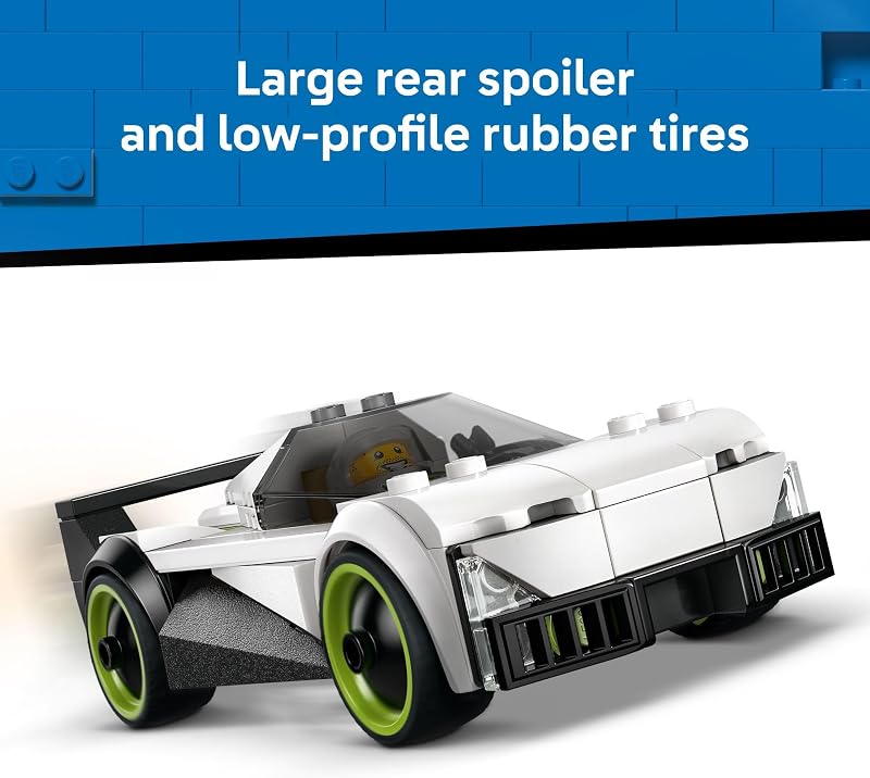 LEGO City Jet vs Car Building Toys for Kids Vehicle Sets for Boys Girls Ages 6 Gift for Birthdays Toy Car Jet W Driver Pilot Minifigures 60489
