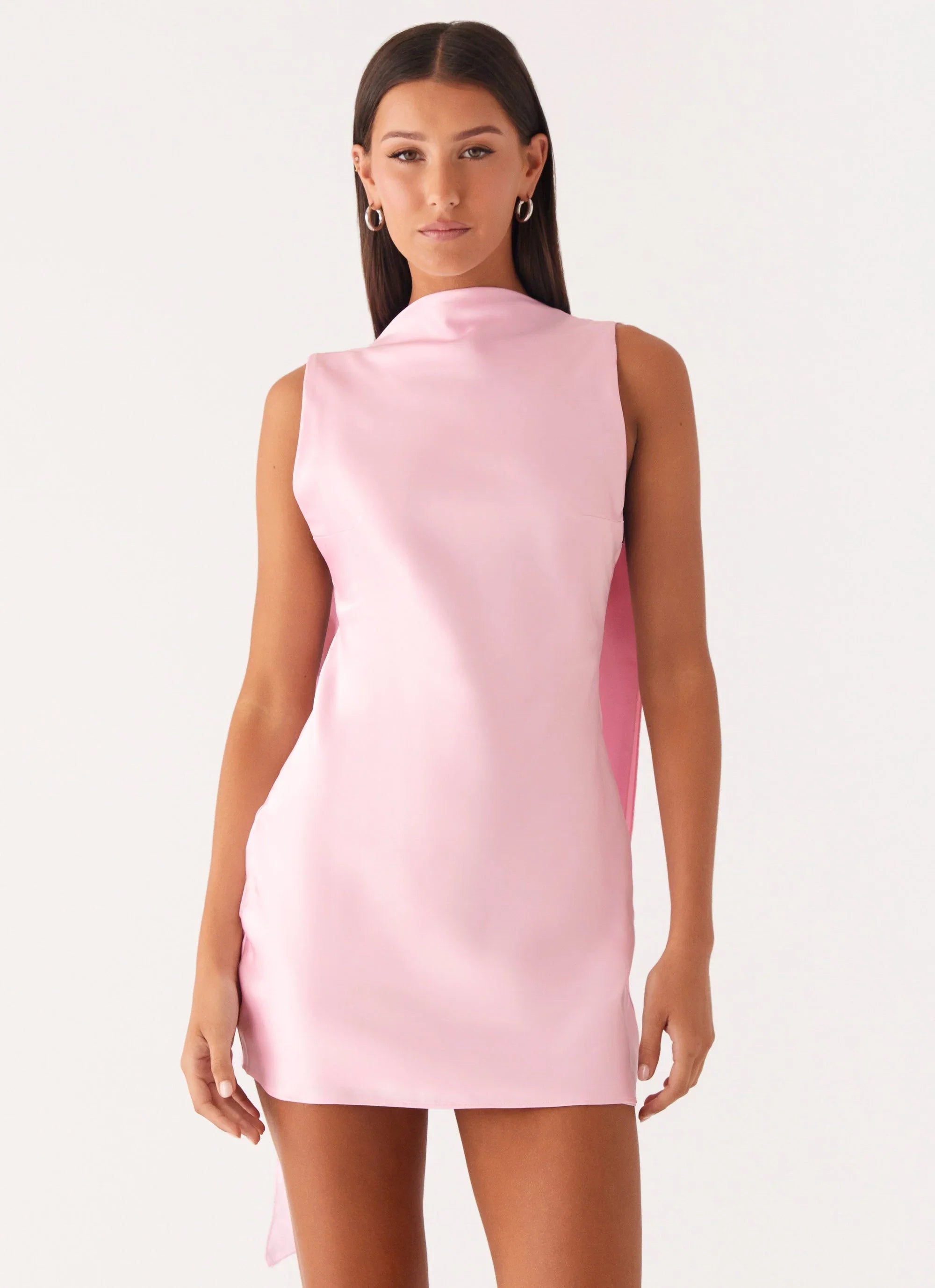 Cerina High Neck Mini Dress Pink