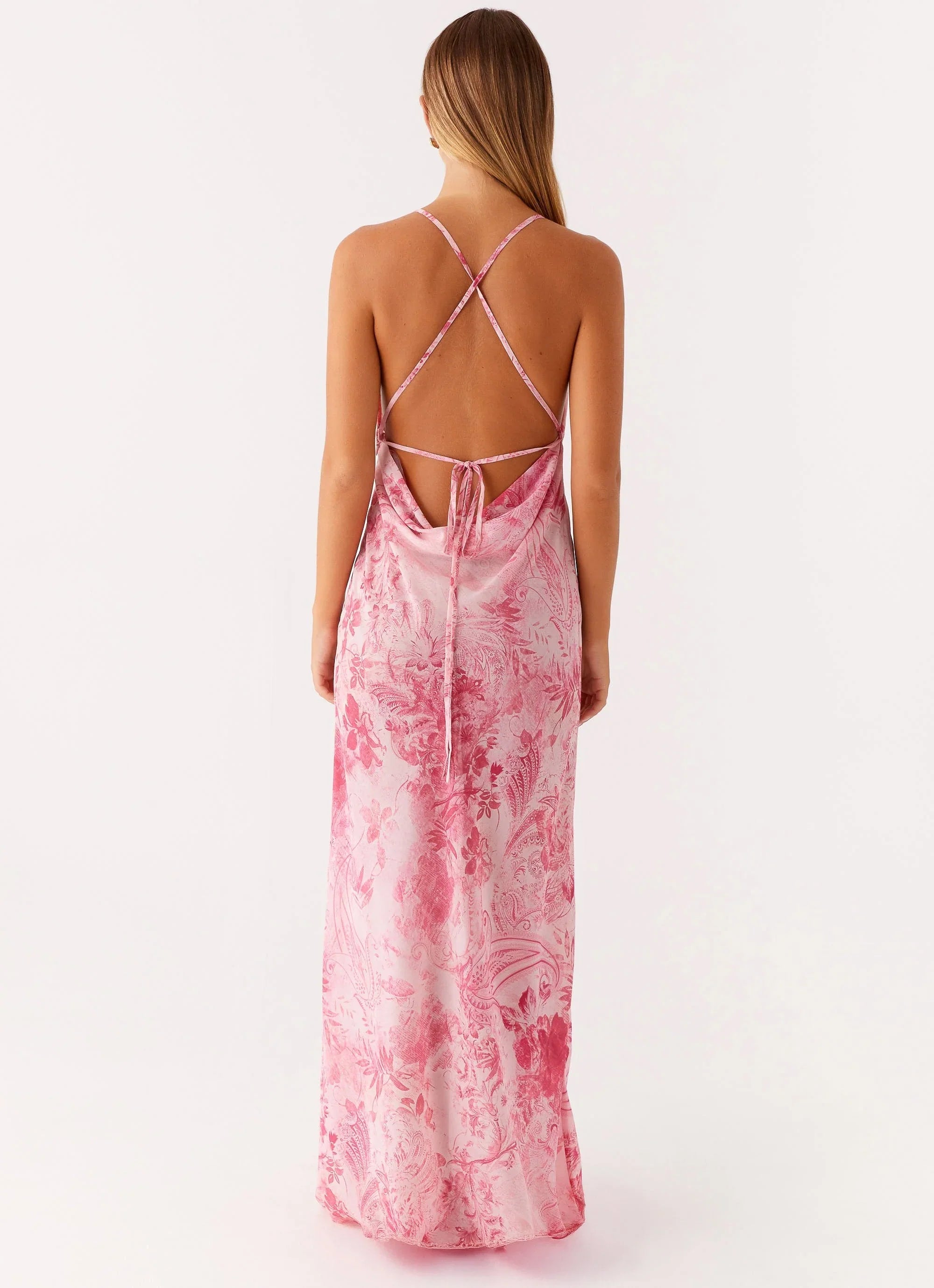 Tara Maxi Dress Pink Print