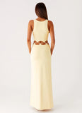 Dreamboat Beaded Maxi Dress Yellow