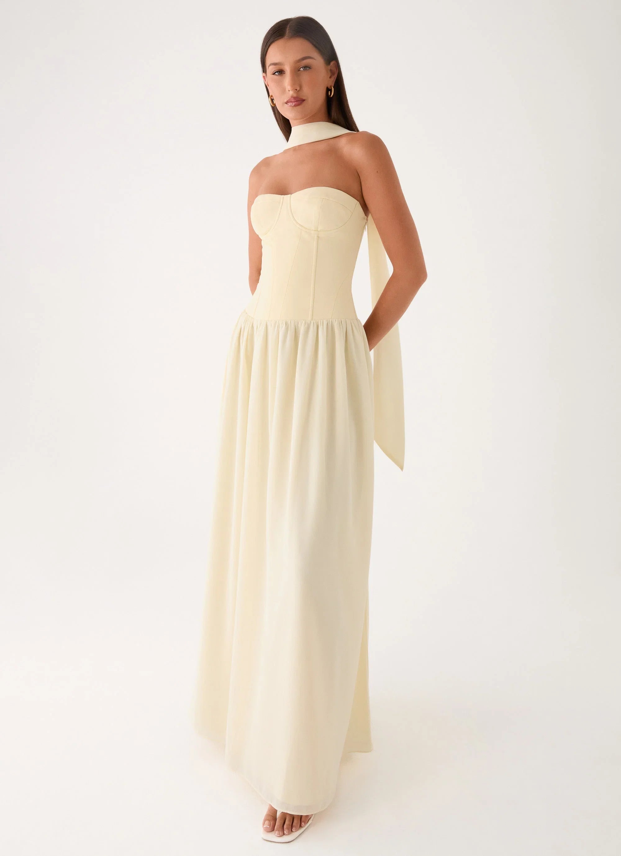 Elianah Scarf Maxi Dress Yellow