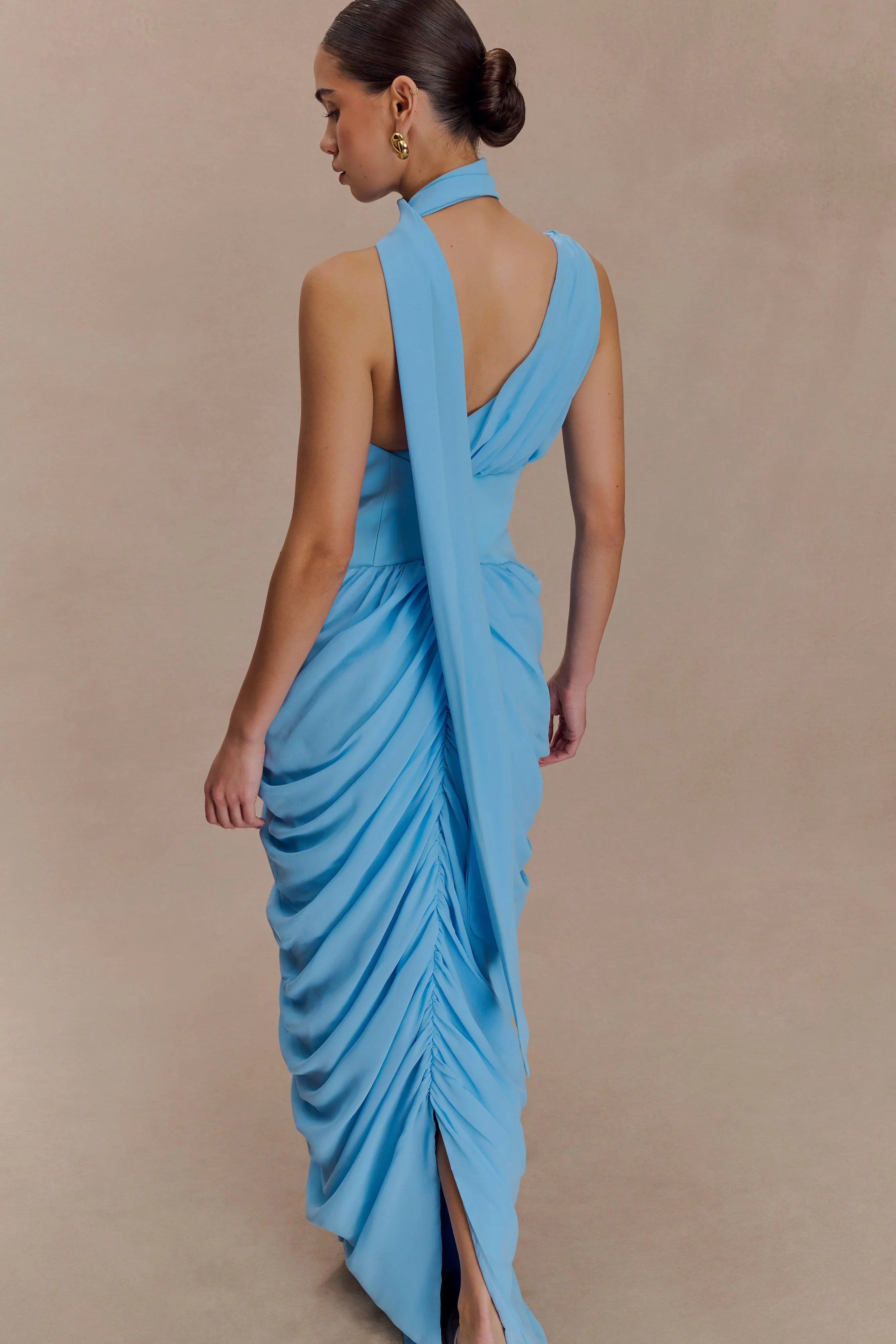 Alex Chiffon Maxi Dress Blue